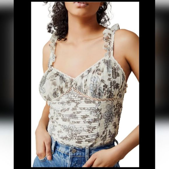 NWT FREE PEOPLE WEEKEND PLANS BODYSUIT COMBO TEA MEDIUM - Picture 6 of 11